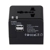 5V 2.1A Çift USB Güç Prizi Şarj Adaptörü Siyah UK EU US AU Fiş - 3
