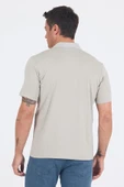 Açık Bej Kısa Kol Polo Yaka Cepli Classic Standart Beden Tişört 1011250173 thumbnail 5