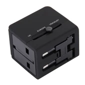 5V 2.1A Çift USB Güç Prizi Şarj Adaptörü Siyah UK EU US AU Fiş - 2