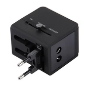 5V 2.1A Çift USB Güç Prizi Şarj Adaptörü Siyah UK EU US AU Fiş - 6