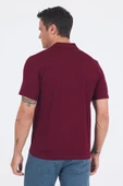 Bordo Kısa Kol Polo Yaka Cepli Classic Standart Beden Tişört 1011250173 thumbnail 5