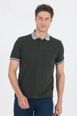 Koyu Haki Polo Yaka Kısa Kol Cepli Comfort Fit :%100 Pamuk Tişört 1011250181 thumbnail 1