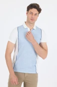 Kısa Kol Baskılı Jakarlı Polo Yaka Cepsiz Slim Fit Tişört 1011250122 thumbnail 3
