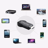 M2 Plus Kablosuz WiFi Ekran Alıcısı Airplay Miracast DLNA 1080P HDMI TV Stick Siyah - 12