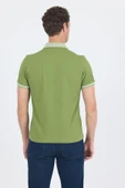 Fıstık Yeşili Polo Yaka Kısa Kol Cepsiz Slim Fit :%100 Pamuk Tişört 1011250182 thumbnail 5