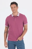 Vişne Polo Yaka Kısa Kol Cepsiz Slim Fit :%100 Pamuk Tişört 1011250182 thumbnail 3