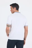 Beyaz Polo Yaka Kısa Kol Cepsiz Slim Fit :%100 Pamuk Tişört 1011250182 thumbnail 5