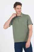 Açık Yeşil Kısa Kol Polo Yaka Cepli Classic Standart Beden Tişört 1011250173 thumbnail 3