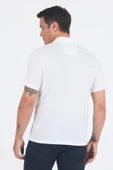 Beyaz Kısa Kol Polo Yaka Cepli Classic Standart Beden Tişört 1011250173 thumbnail 5