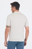 Taş Rengi Kısa Kol Düz Suprem Polo Yaka Cepsiz Esnek Casual Slim Fit Tişört 1011250161_610 thumbnail 5