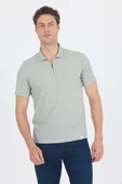 Koyu Yeşil Kısa Kol Düz Suprem Polo Yaka Cepsiz Pamuklu Casual Slim Fit Tişört 1011250162_700 thumbnail 3
