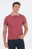 Gül Kurusu Polo Yaka Kısa Kol Cepsiz Slim Fit :%100 Pamuk Tişört 1011250182 thumbnail 3