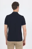 Siyah Polo Yaka Kısa Kol Cepsiz Slim Fit :%100 Pamuk Tişört 1011250182 thumbnail 5