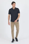 Siyah Kısa Kol Polo Yaka Cepli Classic Standart Beden Tişört 1011250172 thumbnail 2