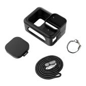 GoPro HERO13 Black Siyah Silikon Koruyucu Kılıf Bileklik ve Lens Kapağı - 7