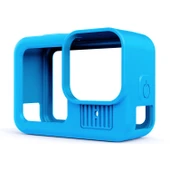 GoPro HERO13 Black Silikon Koruyucu Kılıf Mavi Bileklikli Lens Kapağı - 2