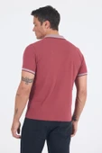 Gül Kurusu Polo Yaka Kısa Kol Cepsiz Slim Fit :%100 Pamuk Tişört 1011250182 thumbnail 5