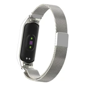 Xiaomi Mi Band 5 Milano Manyetik Paslanmaz Çelik Saat Kayışı Gri - 3