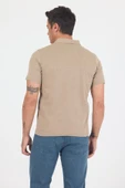 Kahverengi Kısa Kol Düz Suprem Polo Yaka Cepsiz Pamuklu Casual Slim Fit Tişört 1011250164_402 thumbnail 6