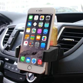 SHUNWEI SD-1027 Çok Fonksiyonlu Araç Hava Menfezi Telefon ve Bardak Tutucu Siyah - 1
