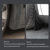 Tesla Model Y Uyumlu 4 Parça Mat Siyah Çamur Paçalık Seti Delme Gerektirmez Yükseltilmiş PP Malzeme - 8