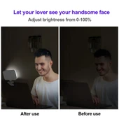 66 LEDli Şarjlı Selfie Dolgu Işığı Beyaz Klipsli Cep Işığı Telefon Laptop Tablet İçin - 4