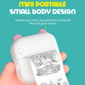 M5 Mini Taşınabilir Bluetooth Termal Fotoğraf Yazıcısı Mavi - 8