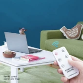 USB Ev Yurdu Sessiz Yüksek Rüzgar Gücü Mini Tavan Vantilatörü Altı Kanatlı Uzaktan Kumandalı Hız Kontrol Kablolu - 3