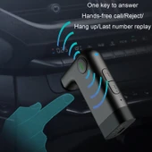 S18 Araç Mini AUX Ses Adaptörü Kablosuz Bluetooth 5.0 Alıcı - 8