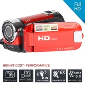 16X Dijital Zoomlu HD 16 Megapiksel Ev ve Seyahat DV Kamera Siyah ABD Fişi - 6