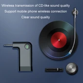 S18 Araç Mini AUX Ses Adaptörü Kablosuz Bluetooth 5.0 Alıcı - 7