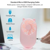 Taşınabilir Mini USB El Vantilatörü Telefon Tutucu Yeşil - 3