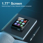 Bluetooth 50 MP3 Müzik Çalar E-Kitap Kaydedici MP4 Walkman Hafıza Kartı Olmadan Siyah - 8