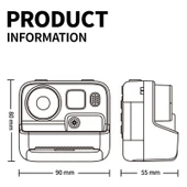 Çocuk Anında Baskı Kamerası 4800W Piksel 2 İnç Ekran Çift Lensli Fotoğraf Makinesi Hafıza Kartı Yok Pembe - 3