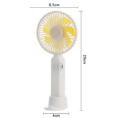 M9 Taşınabilir Mini Vantilatör USB Şarjlı Masaüstü Fan 1500mAh Beyaz - 3