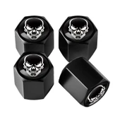 4lü Siyah İskelet Metal Araba Lastik Sibop Kapağı Evrensel - 1