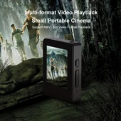 Bluetooth 50 MP3 Müzik Çalar E-Kitap Kaydedici MP4 Walkman Hafıza Kartı Olmadan Siyah - 6