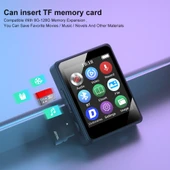 Bluetooth 50 MP3 Müzik Çalar E-Kitap Kaydedici MP4 Walkman Hafıza Kartı Olmadan Siyah - 10