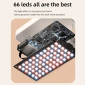 66 LEDli Şarjlı Selfie Dolgu Işığı Beyaz Klipsli Cep Işığı Telefon Laptop Tablet İçin - 7