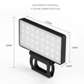 Dış Mekan Canlı Yayın Çok Açılı Parlaklık Ayarlı Telefon Dolgu Işığı RGB Renk - 3