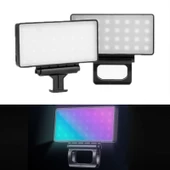 Dış Mekan Canlı Yayın Çok Açılı Parlaklık Ayarlı Telefon Dolgu Işığı RGB Renk - 1