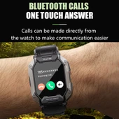 C20Plus 1.81 inç Sağlık Takipli Su Geçirmez Bluetooth Aramalı Akıllı Saat Kamuflaj Yeşil - 4