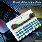 X50 Bluetooth RGB LED Canlı Yayın Ses Kartı OTG Portlu - 8