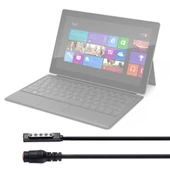 Microsoft Surface RT Pro 1 Pro 2 Manyetik 5 Pinden 5.5x2.5mm Kadın Güç Adaptörü Şarj Kablosu - 5