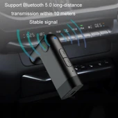 S18 Araç Mini AUX Ses Adaptörü Kablosuz Bluetooth 5.0 Alıcı - 9