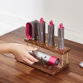 Dyson Airwrap Ceviz Ahşap Saklama Standı Masaüstü Organizer - 4