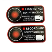 Tesla Model 3 Y S X Sentry Modu Uyarı Stickerı 2li Set - 1