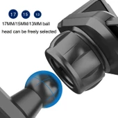 Araba Uzatma Kancası Telefon Tutucu Aksesuarı Yuvarlak Hava Çıkışı Aparatı 17mm Top Başlıklı - 3