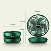 Katlanabilir Masaüstü Ofis ve Ev Mini Vantilatör 8 Inç Beyaz USB Direkt Takılabilir - 3
