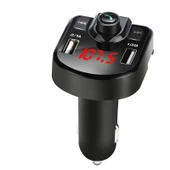 M9 Modeli Siyah Bluetooth MP3 Çift USB Araç Şarj Cihazı - 1